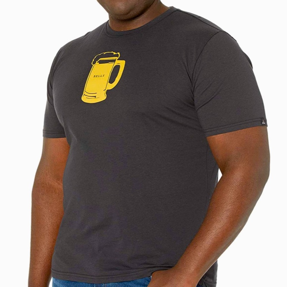 Prana Beer Belly Journeyman Black Short Sleeve Cotton T-Shirt